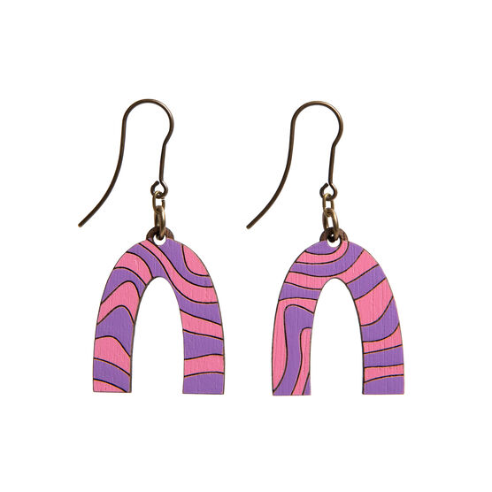Pink and purple Flow earrings